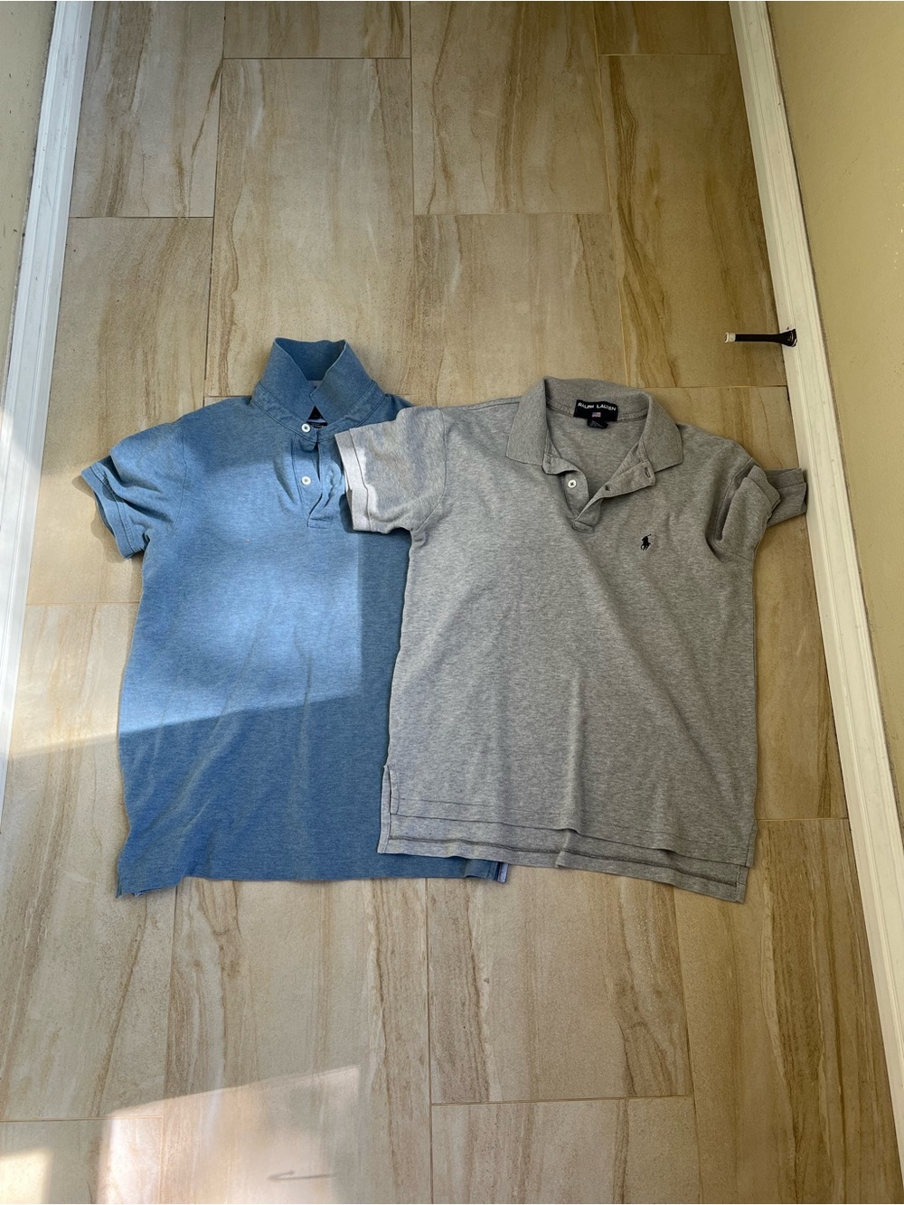 Ralph Lauren & Tommy Hilfiger Polo Shirt Bundle - Blue & Light Gray